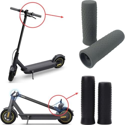 1 Pair Long and Short Rubber Anti-slip Handlebar Hand Grip Soft Handle Cover for Ninebot G30 Max Electric Scooter Accessories