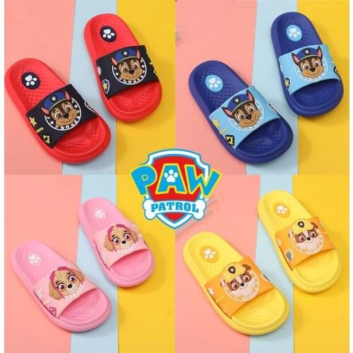 Genuine Paw Patrol Anime Marshall Children Slippers Cute Beach Shoes Boys Girls Bathroom Kids Antiskid Slippers Soft Baby Shoe