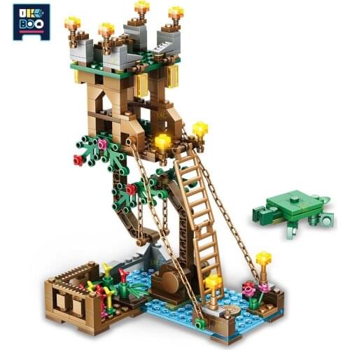 UKBOO 329PCS City Floating fortress Model Building Blocks DIY Tree House Balanced antigravity Bricks Toys For Children
