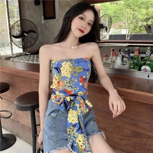 Crop Top Womens Clothing Vintage Summer Style Blouses Off Shoulder Print Tops Blusas Femininas Fashion Brand Bodycon Shirts New