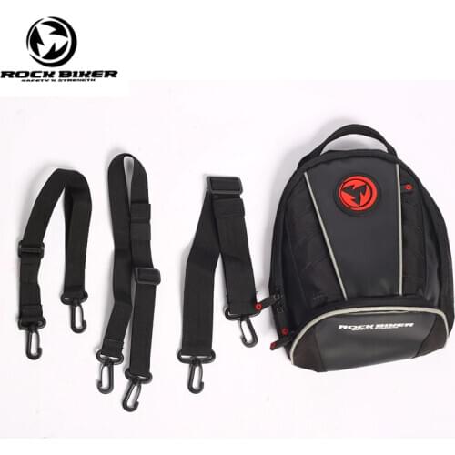 ROCKBIKER Waterproof Motorcycle Tank Bag Oil Fuel Tank Bag Magnetic Motorbike Seat Bag Shoulder Pack Motorcycle Backpack Black