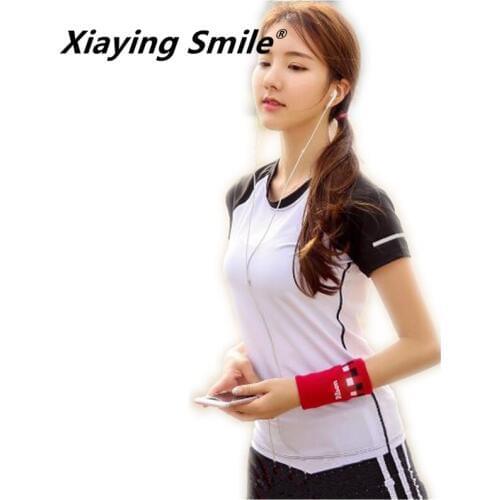 Xiaying Smile Women Breathable 10 Color Sport Running Yoga cloth Summer Quick Dry Gym Fitness Yoga Sportswear T-Shirt