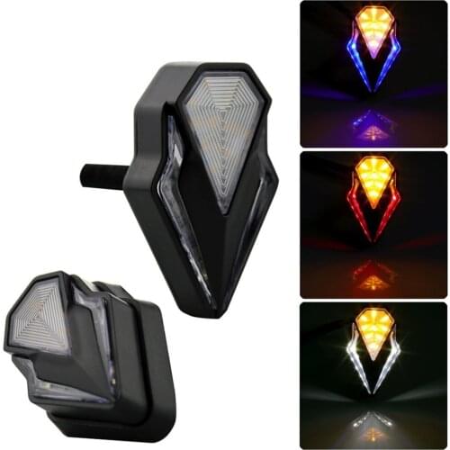 1 Pair Motorcycle LED Turn Signal Indicators Amber Blinker Left Right Daytime Running Light Universal Signal Lamp Moto LED