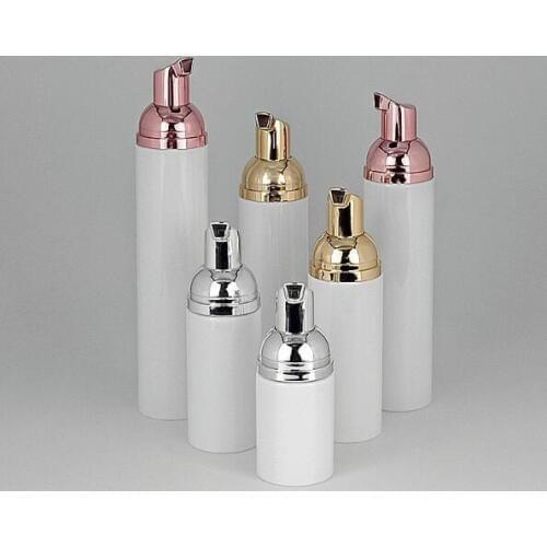 10pcs/lot 30ml 50ml 80ml Empty Foaming Plastic Bottles Travel Soap Liquid Foam Bottle For Cleaning Travel White New