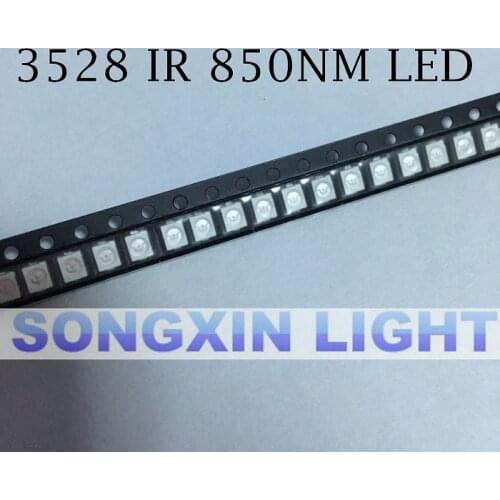 100pcs XIASONGXIN LIGHT 850nm IR SMD LED diode 3528 Infrared led 1.4-1.5V CCTV light diode
