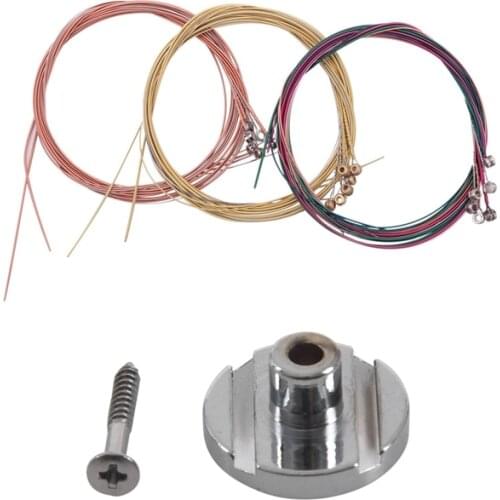 1x Pure Vintage -Style Jazz Bass/Precision Bass String Guide & 3 Sets Guitar Strings Replacement Steel String