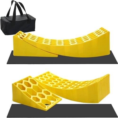 2Pack Camper Leveler RV Leveling Ramp Blocks Chock Kit Curved RV Levelers Easily Level Up Travel Trailer Up To 36,000LBS