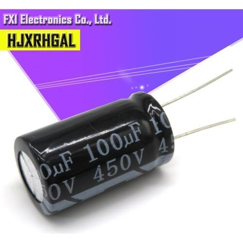 5PCS 450V100UF 18*30 100UF 450V Electrolytic capacitor New original
