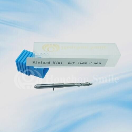 5pcs Wieland mini 40mm size 2.5/1.0/0.6mm shaft 3mm DLC coating Dental zirconia, PMMA ,wax Milling burs/CADCAM Burs