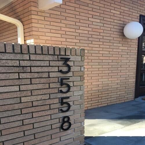 Big Black House Number Floating Sign 15cm Modern Door Numbers Building Signage Outdoor Huisnummer Numeros Casa Address Plate