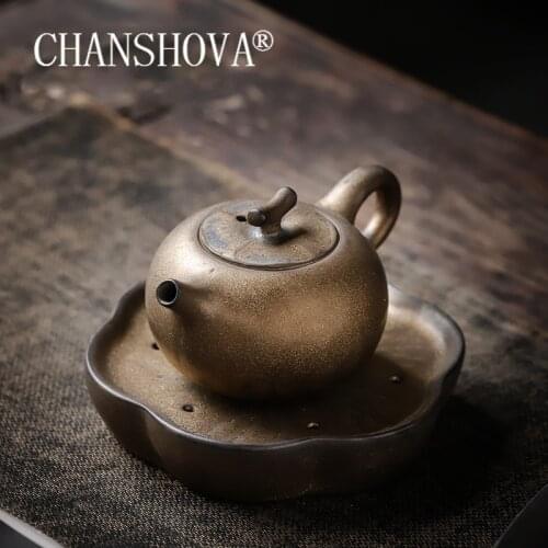 CHANSHOVA Traditional Chinese retro style Handmade pottery Home small 180ml teapot tea set tea kettle China Ceramic H425