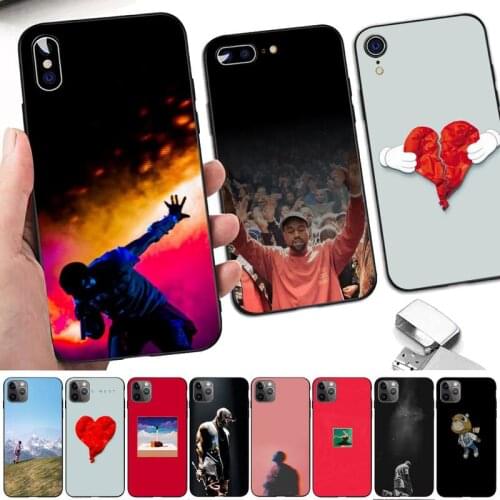 Yinuoda Kanye West Phone Case for iPhone 8 7 6 6S Plus X 5S SE 2020 XR 11 12 pro XS MAX