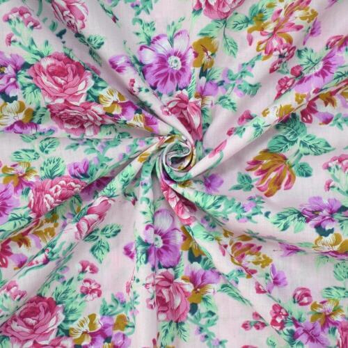 Hot sale rose floral fabric printed 100% cotton fabric , cotton Poplin fabric patchwork cotton fabric meters for sale
