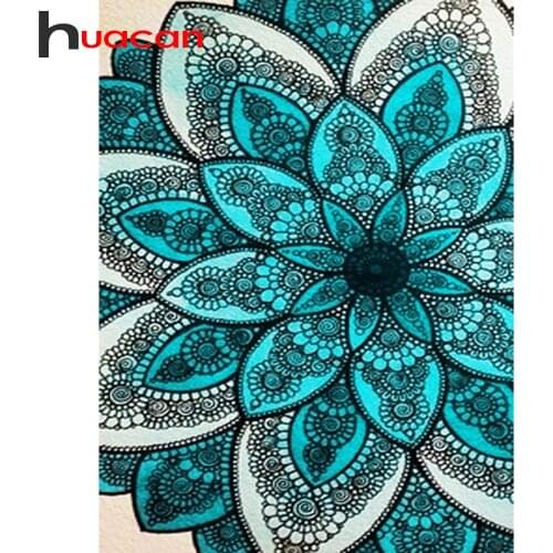 Huacan Diamond Painting Mandala 5D Diy Diamond Embroidery Mosaic New Flower Arrivals Home Decoration Handcraft Kits