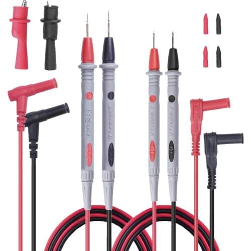 Multimeter Test Leads Probes Banana Plug 1000V 20A, 2set Multimeter Probes Electrical Test Probe and 1set Alligator Clips