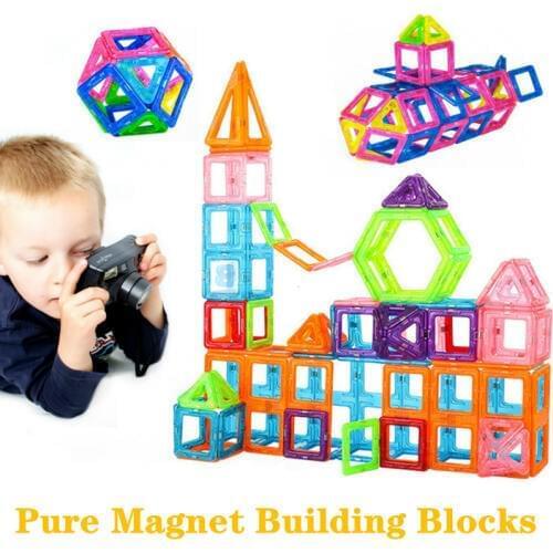 Big Size Magnetic Designer Construction Set Pure Magnet Building Blocks Building Toy DIY Constructor Childrens Educational Toys