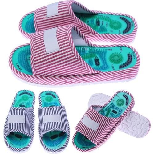 Acupuncture Foot Massage Slippers Health Shoe Reflexology Magnetic Sandals Acupuncture Healthy Feet Care Massager Unisex Relex