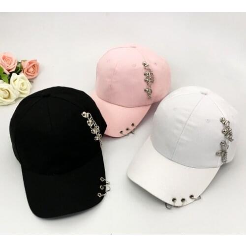 Fashion Korean Hip Hop Hat Outdoor Sport Baseball Cap Spring Summer Chain Hoop Sun Hats Adjustable Men Women Caps