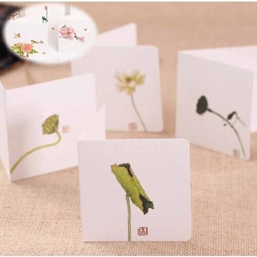 Fashion Birthday Card Flower And Bird Greeting Card Thank You And Blessing Card