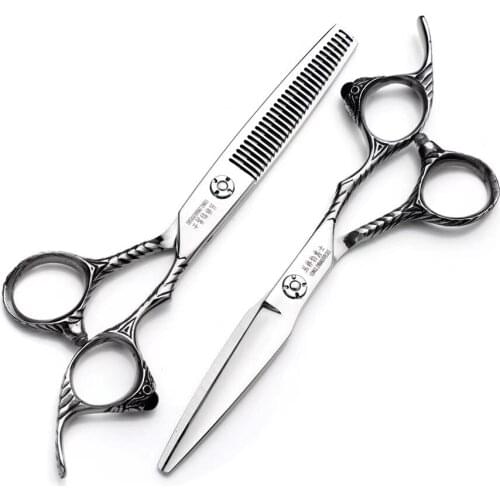 6 Professional Hair Salon Structure Scissors Set Cutting Barber Haircut Thinning Shear Scissors Hairdressing Hair Tools Scissors