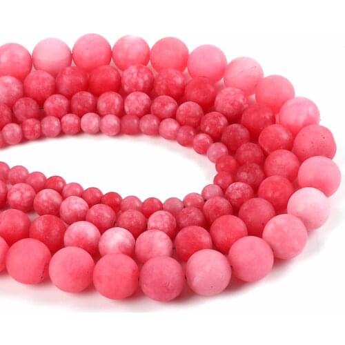 Natural Stone Matte Frosted Red Stripes Rhodochrosite Stone Beads 6 8 10 12MM Loose Beads For Jewelry Making Fit DIY Bracelet