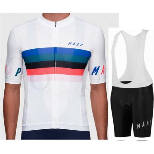 New 2021 Maap Cycling Jersey Set Men Summer Short Sleeve Tops Breathable Bicycle Cycling Clothing Bib Shorts Sport Wea Maillot