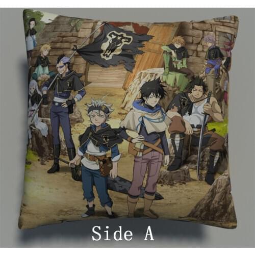 New Black Clover Anime two side Pillowcases Hugging Pillow Cushion Case Cover Otaku Gift 542