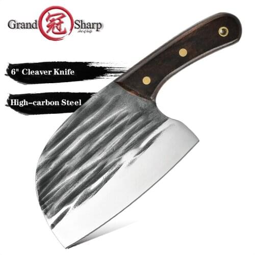 Grandsharp Hanamde Chef Knife Traditional Chinese Cleaver Kitchen Knife High Carbon Ultra Sharp Blade Knife Cutlery Gift Box