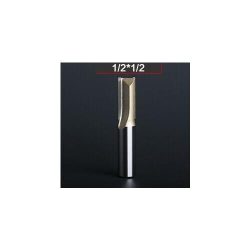 5pcs High performance to price ratio Carpenter 1/2" x 1/2" 2 Flutes Straight Router Bit