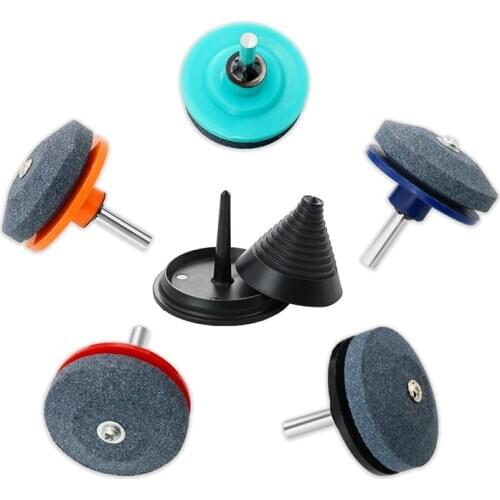 50MM Faster Lawn Mower Sharpener Lawnmower Blade Sharpener Universal Grinding Rotary Drill Cut Knife Sharpener Garden Tools