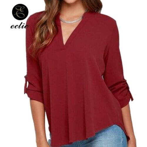 Ruffle Bluz Croche Moda Plus Size Vetement Femme 2021 Ulzzang Dames Blouse Women Korean Kawaii Chiffon Debardeur V Neck Blusa
