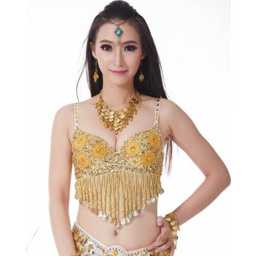 Bollywood dance costumes bellydance costume tribal belly dance costume bra dance clothes Sex Belly Bra Indian Dance Bra