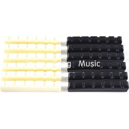 12pcs of 6-String Bass Nuts A029F Ivory&Black Electric Bass Nuts Free Shipping Wholesales