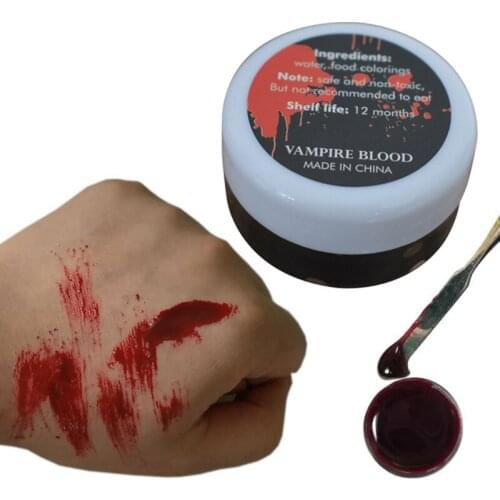 30/60/90g Scary Halloween Make Up Fake Blood Halloween Adult Horror Dress up Halloween Makeup Spoof Party Plasma Cream for Party