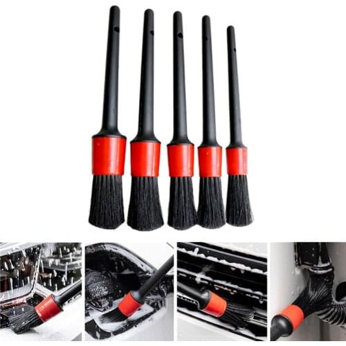 5Pcs Detailing Brush Car Wash Brush Car Interior Cleaning Wheel Gap Rim Dashboard Air Outlet Details Brush Car Cleaning Tool Set
