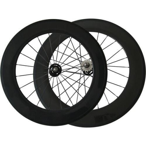 700C Carbon Track bike wheelset 25mm width 38/50/60/88mm depth Clincher Tubular Flip Flop fixed gear Single Speed bike wheels