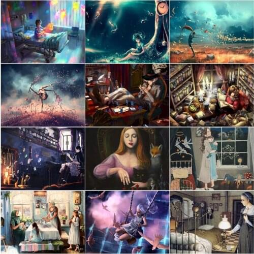 Diy 5D Diamond Paintings Weird Figures Full Square and Round Embroidery Mosaic Cross Stitch hanging painting Home Decor Gifts