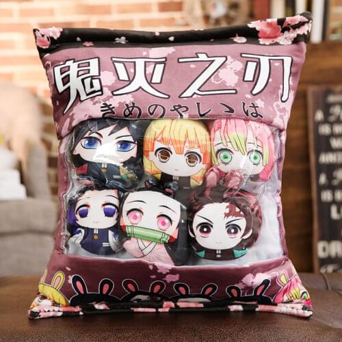 Anime Demon Slayer: Kimetsu no Yaiba Cute Rabbit Theme Cosplay Doll Stuffed Plush Toys Cute Cushion Pillow Xmas Halloween Gift