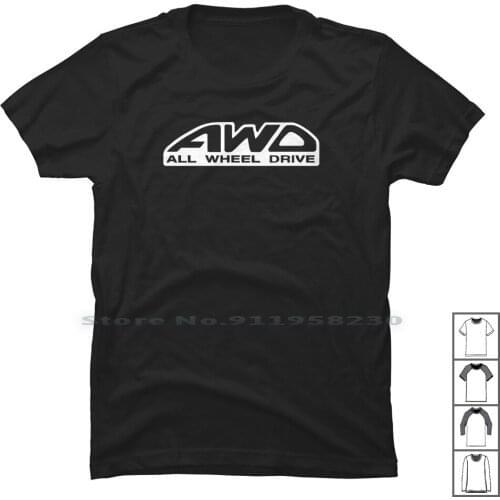 Awd All Wheel Drive Sticker Vinyl Decal T Shirt 100% Cotton Sticker Cartoon Ticker Gamers Wheel Vinyl Stick Movie Gamer Tick