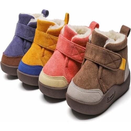 Infant Toddler Boots 2020 Winter Baby Girls Boys Snow Boots Warm Plush Outdoor Soft Bottom Non-Slip Thick anti slip cotton shoes