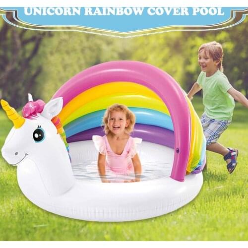 Unicorn Shade Baby Inflatable Swimming Pool Awning Paddling Pool