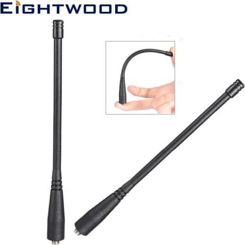 Eightwood 2pcs Flexible Ham Radio UHF/VHF Antenna Dual Band SMA Female Aerial for Quansheng TG-UV2 Wouxun KG-UVD1P
