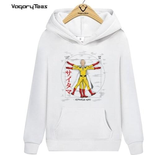 Hipster Saitama ONE PUNCH MAN funny anime Casual Hoodies Sweatshirts Cartoon hero Streetwear Mens Hip Hop Unisex Streetwear