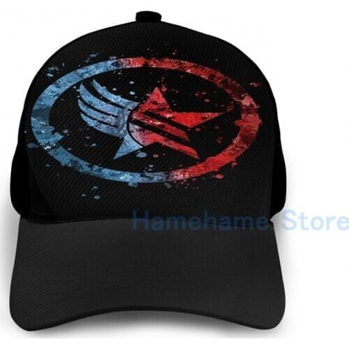 Fashion Mass Effect Renegade Paragon Combo Splatter Basketball Cap men women Graphic print black Unisex adult hat