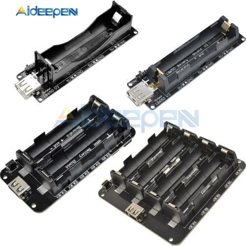1 2 4x18650 Lithium Battery Shield V3 V8 V9 Mobile Power Expansion Board Module 5V/3A 3V/1A Micro USB For Arduino ESP32 ESP8266