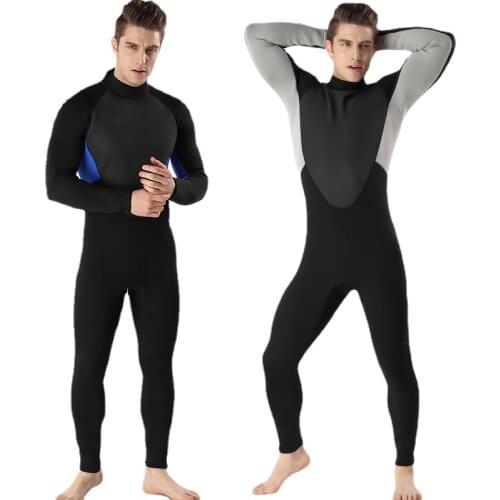 3MM Mens neoprene Diving Suit Against Cold Warm Mens Surf Clothes Diving Suit one piece body suit full suit for swimming