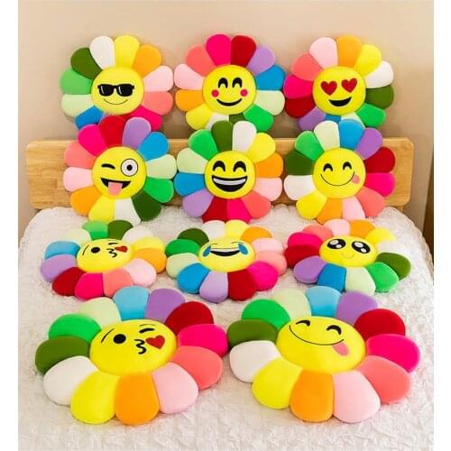 Soft Short Plush Chair Cushion Lovely Pressure Relief Toys Floor Pillow for Living Room Cute Cartoon Seat Cushion Student