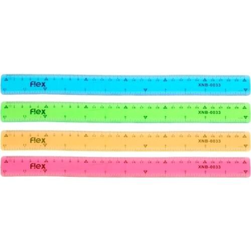 Soft 30cm Ruler Multicolour Flexible Creative Stationery Rule School Supply