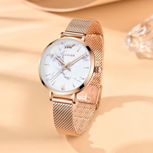 2021 Women Watches New Luxurious Marble Dial Dress Wristwatches for Girls Waterproof Mirror Glass Deco Lady Femial Relogo Female