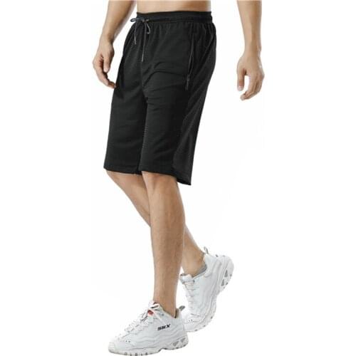 New Men Fitness sports Shorts Man Summer Gyms Workout Male Breathable Mesh Quick Dry Sportswear Jogger Running Short pants
